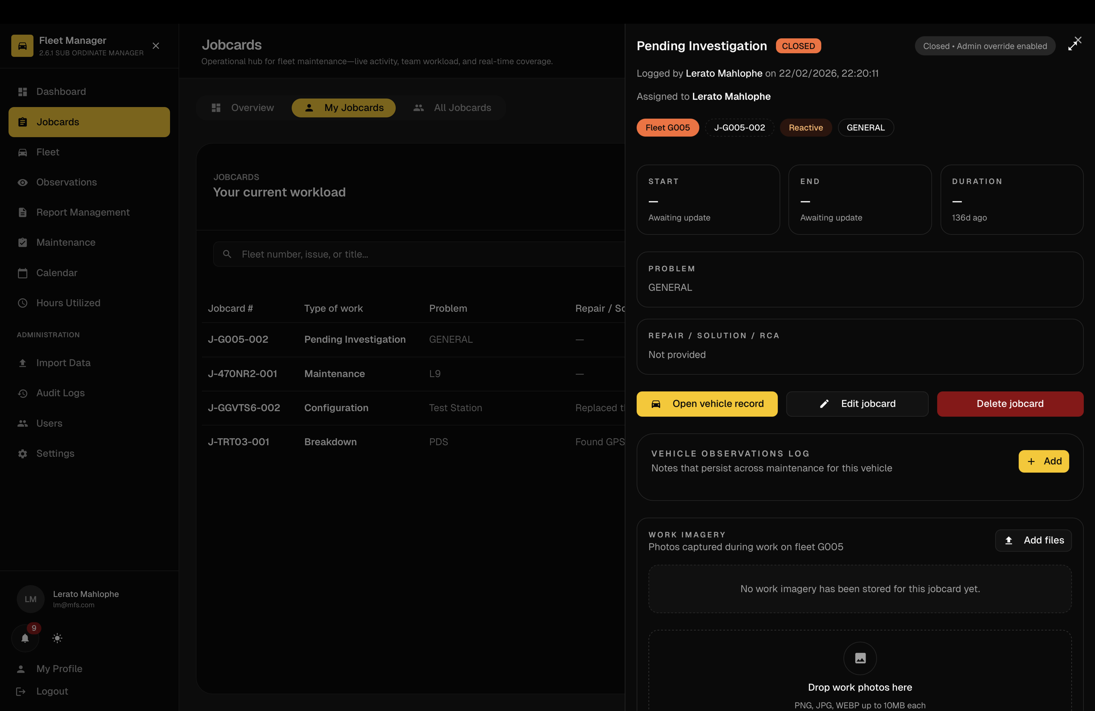Mining Fleet System screenshot